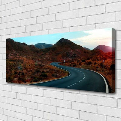 Canvas doek foto Desert mountain road