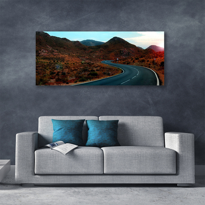 Canvas doek foto Desert mountain road