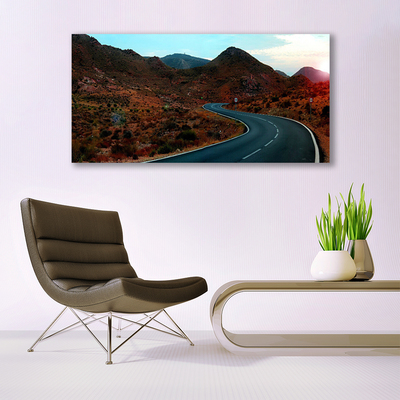 Canvas doek foto Desert mountain road