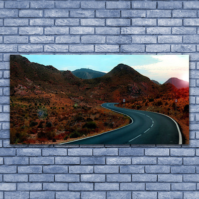 Canvas doek foto Desert mountain road