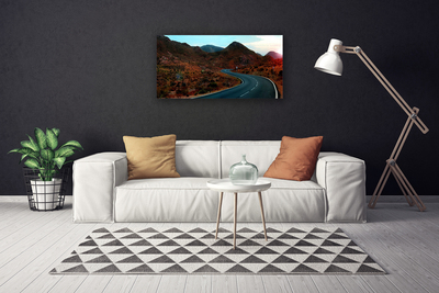 Canvas doek foto Desert mountain road