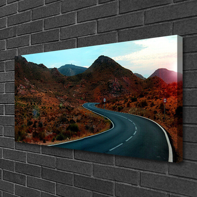 Canvas doek foto Desert mountain road