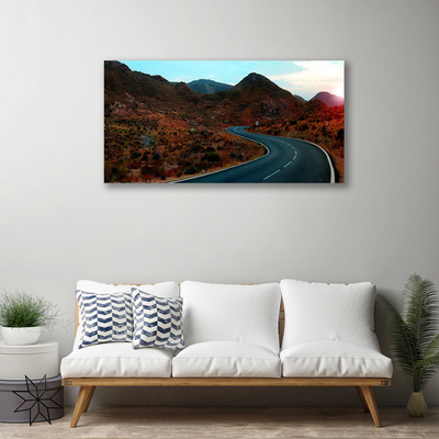 Canvas doek foto Desert mountain road