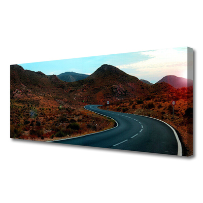 Canvas doek foto Desert mountain road