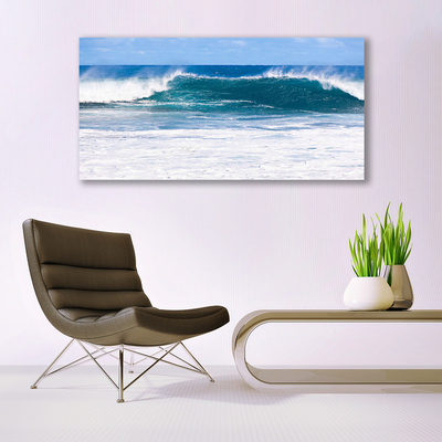 Canvas doek foto Sea water ocean wave