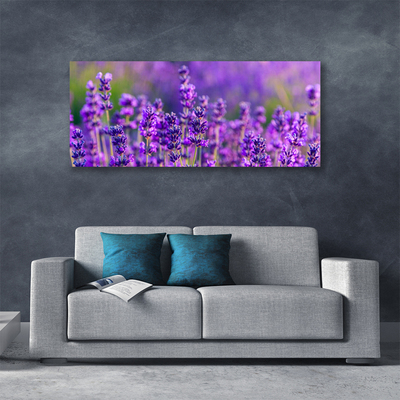 Canvas doek foto Paarse lavendel field