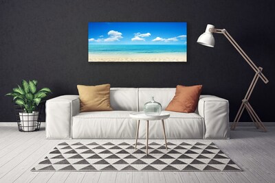 Canvas doek foto Sea blue sky