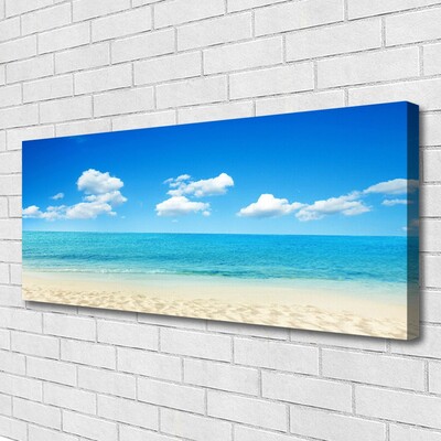 Canvas doek foto Sea blue sky