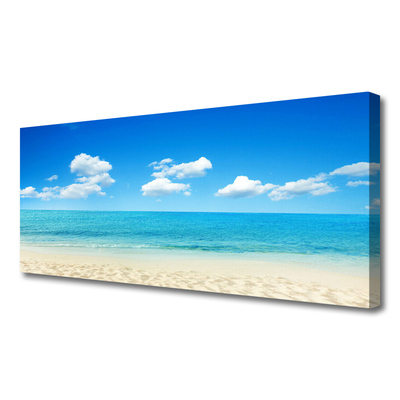 Canvas doek foto Sea blue sky