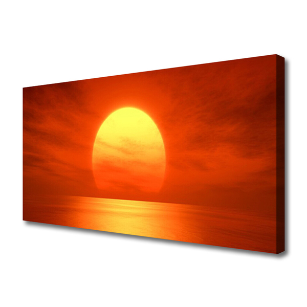 Canvas doek foto Sunset sea