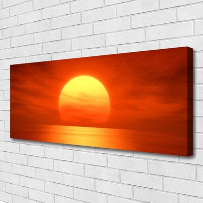 Canvas doek foto Sunset sea