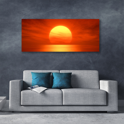 Canvas doek foto Sunset sea