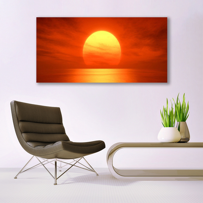 Canvas doek foto Sunset sea