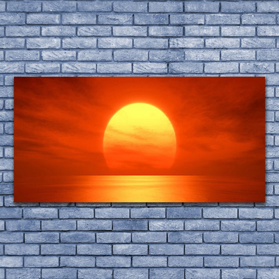 Canvas doek foto Sunset sea