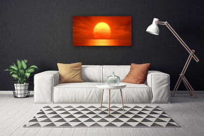 Canvas doek foto Sunset sea