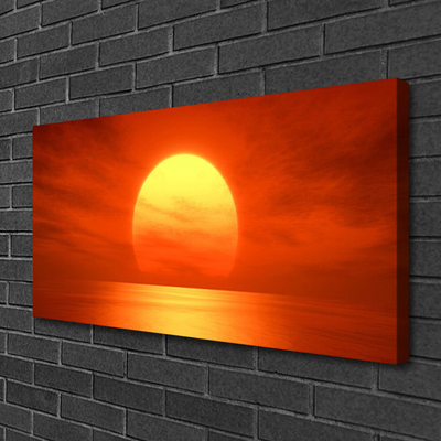 Canvas doek foto Sunset sea