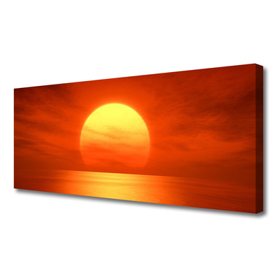 Canvas doek foto Sunset sea