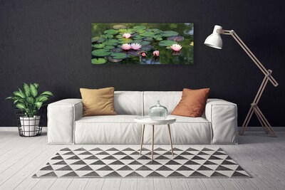 Canvas doek foto Vijver van de waterlelie natuur