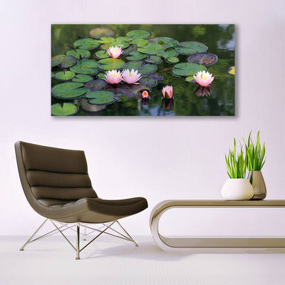 Canvas doek foto Vijver van de waterlelie natuur