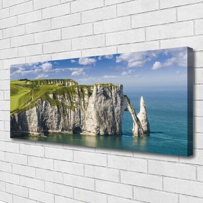 Canvas doek foto Rocks cliff sea coast