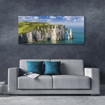 Canvas doek foto Rocks cliff sea coast