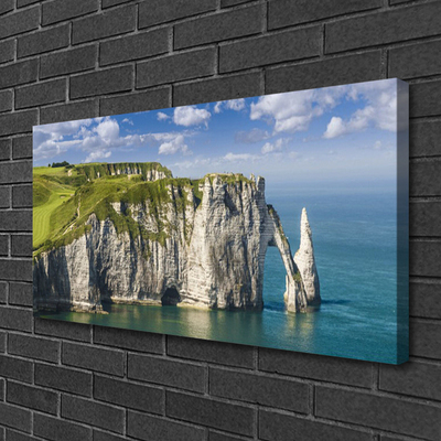 Canvas doek foto Rocks cliff sea coast