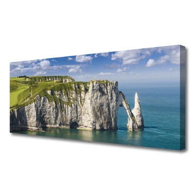 Canvas doek foto Rocks cliff sea coast