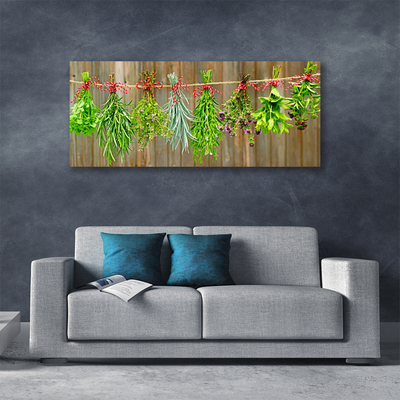 Canvas doek foto Gedroogde kruiden bladeren natuur
