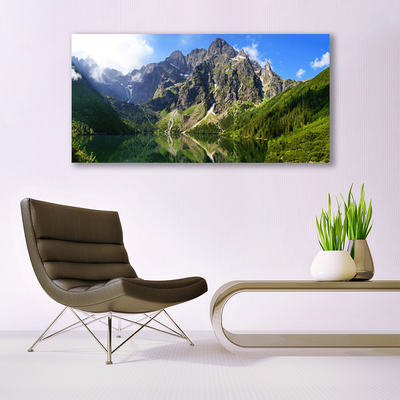 Canvas doek foto Tatragebergte forest sea eye
