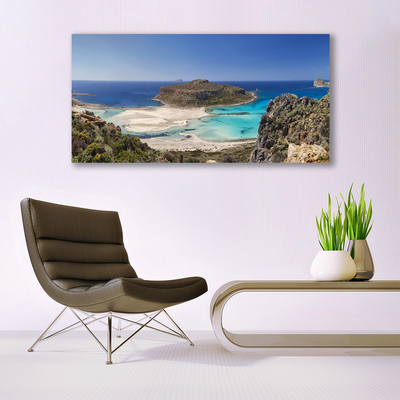 Canvas doek foto Mountain island sea beach