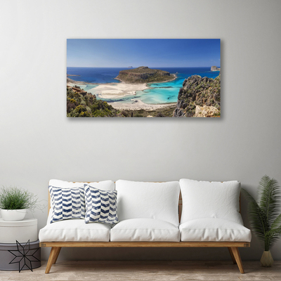 Canvas doek foto Mountain island sea beach