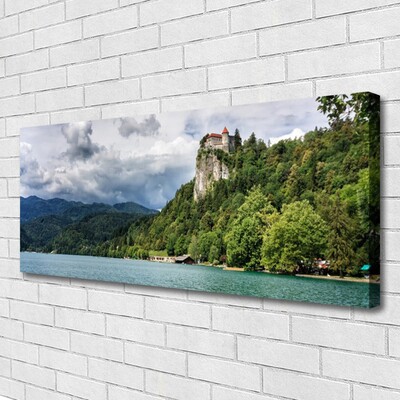 Canvas doek foto Castle in the mountains bos landschap