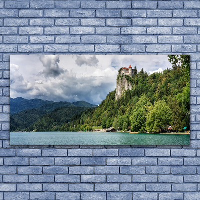 Canvas doek foto Castle in the mountains bos landschap