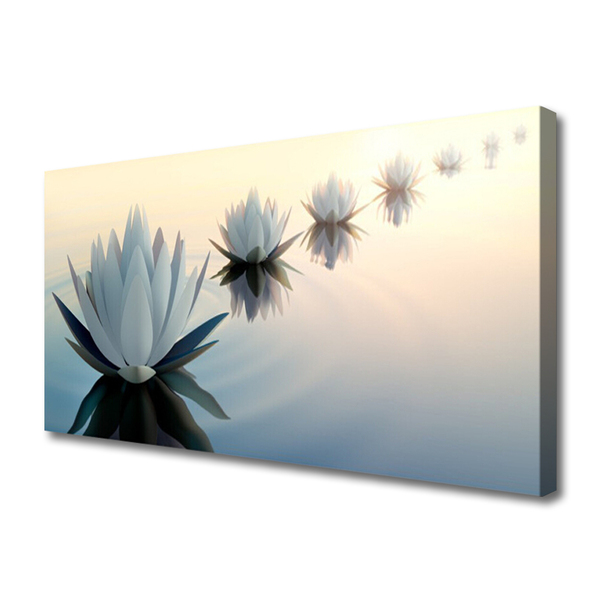 Canvas doek foto De lelies van waterlily