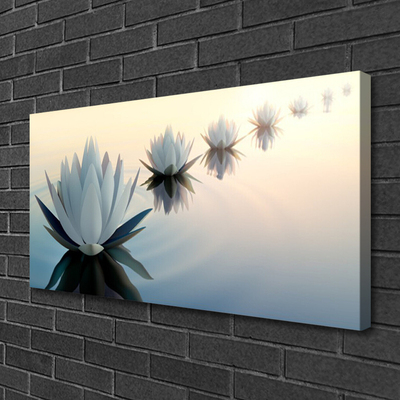 Canvas doek foto De lelies van waterlily