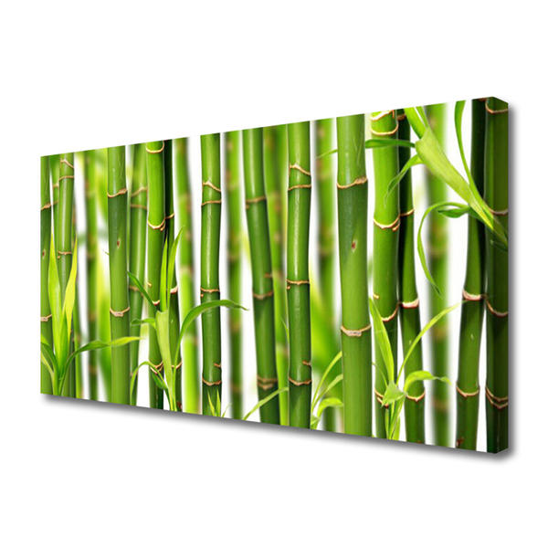 Canvas doek foto Bamboo shoots bamboo leaves