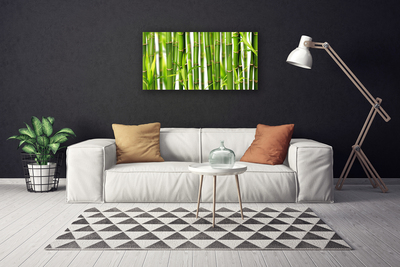 Canvas doek foto Bamboo shoots bamboo leaves