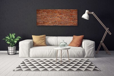 Canvas doek foto Bakstenen muur bakstenen in muur