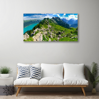 Canvas doek foto Bergweide aardlandschap