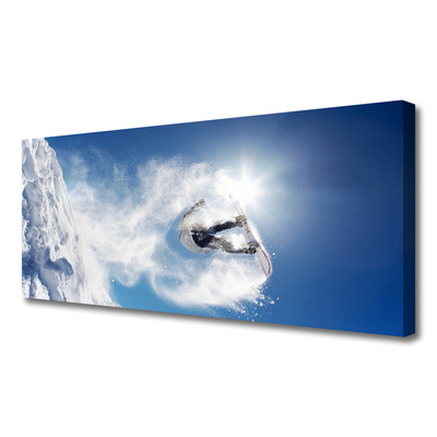 Canvas doek foto Snowboarden winter snow sports