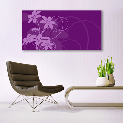 Canvas doek foto Abstract flowers kunst