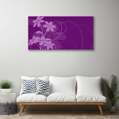 Canvas doek foto Abstract flowers kunst