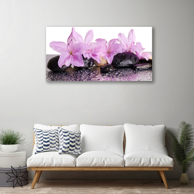 Canvas doek foto Bloemen van de waterlelie rosa