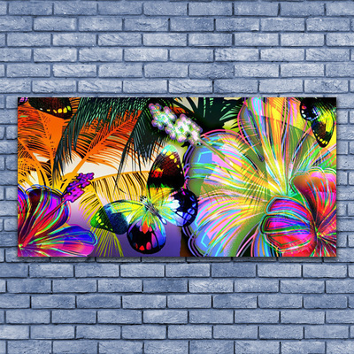 Foto op canvas Butterflies abstractie veren