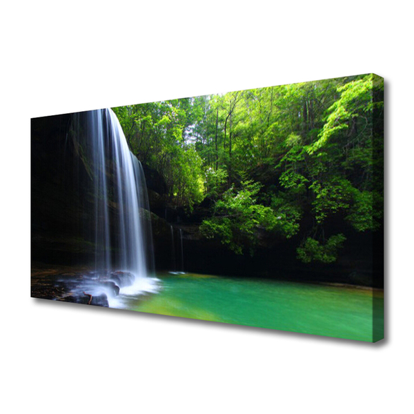 Foto op canvas Natuur van de waterval forest lake
