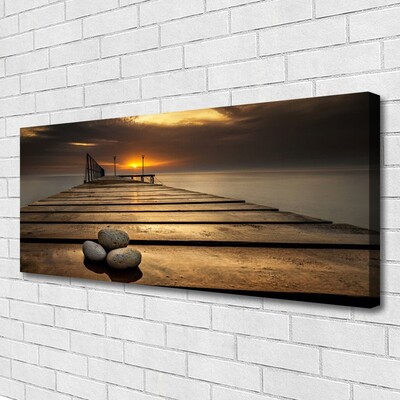 Foto op canvas Sea pier sunset