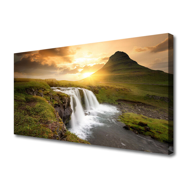 Foto op canvas Mountain waterfall nature