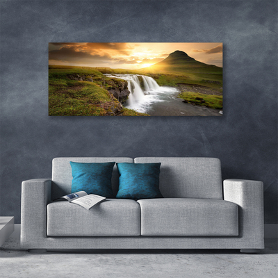 Foto op canvas Mountain waterfall nature