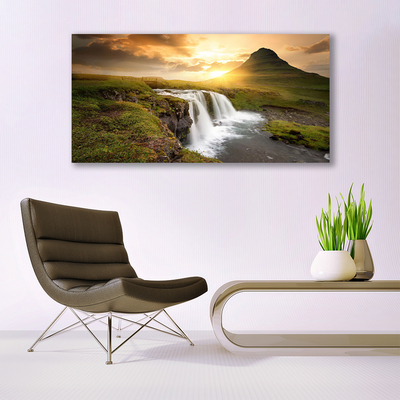 Foto op canvas Mountain waterfall nature