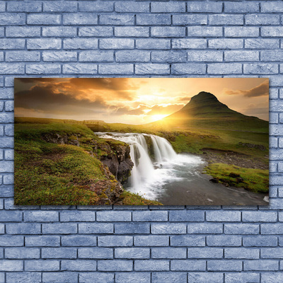 Foto op canvas Mountain waterfall nature